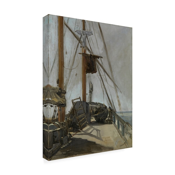 Manet 'The Ship Deck' Canvas Art,35x47